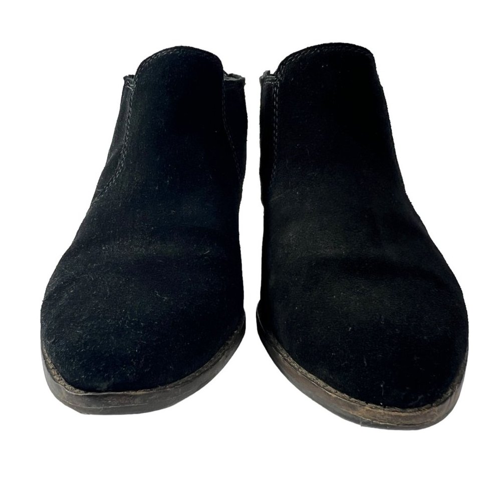 Lucky Brand Folley Shootie Ankle Boots in Black Oiled Suede Bootie Size 8.5